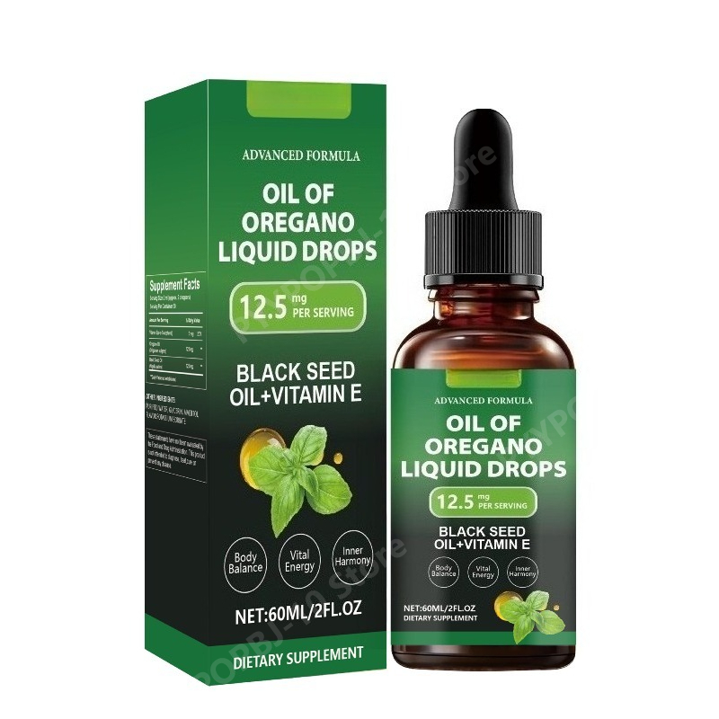 Herbal Wellness Liquid - Oregano Oil Liquid Drops with Black