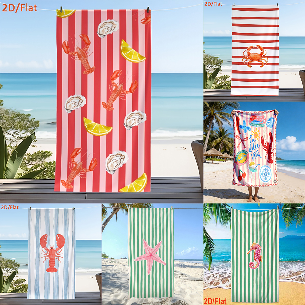 Herbal Yoga - 1PC # Coastal Beach Towels ,