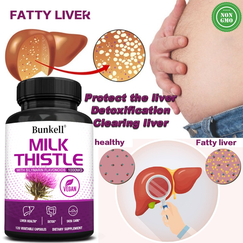 Herbal Wellness Water - Milk Thistle Capsules 1000mg, Natural Herbal