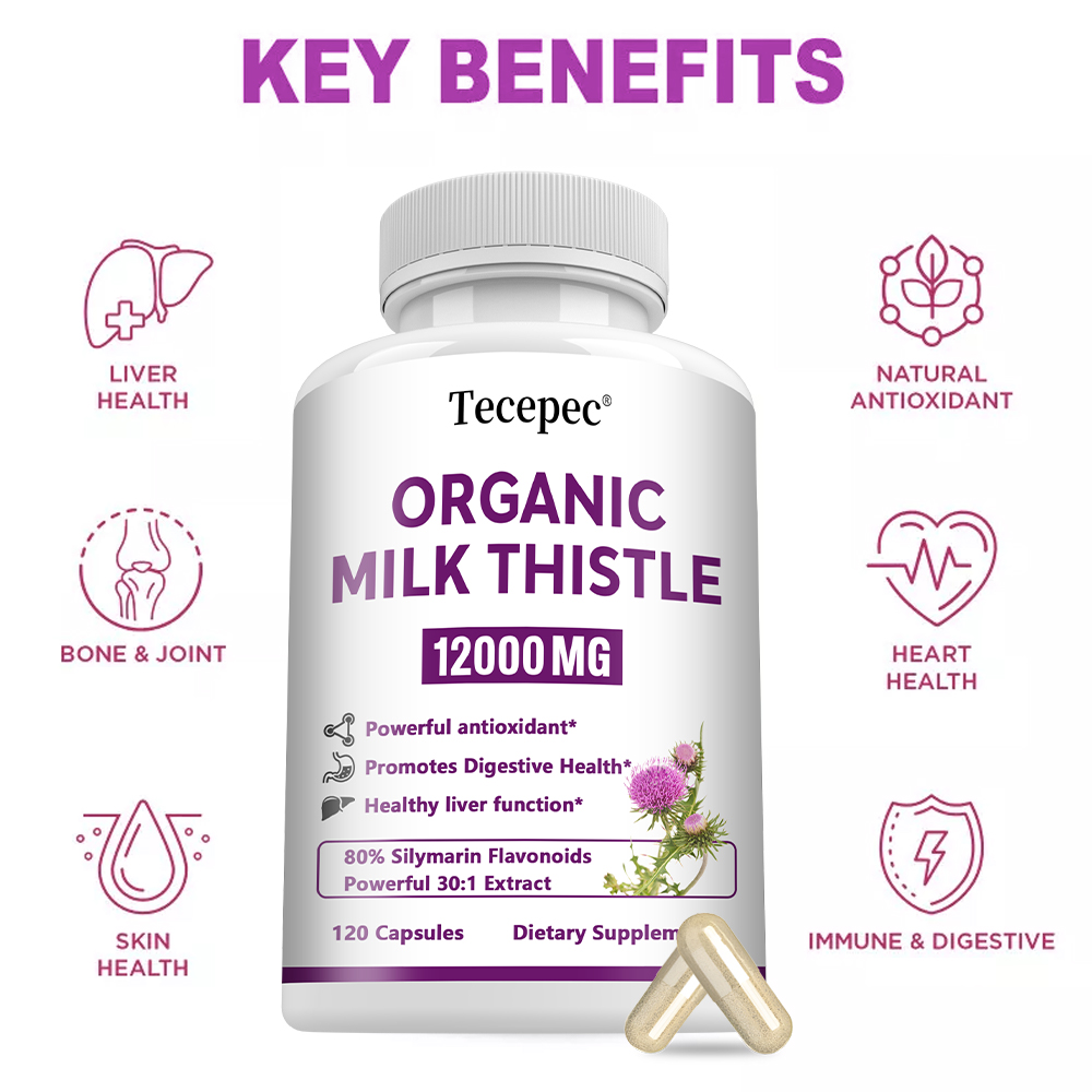 Milk Thistle Extract Capsules, – Herbal Wellness Water recenzja i cena
