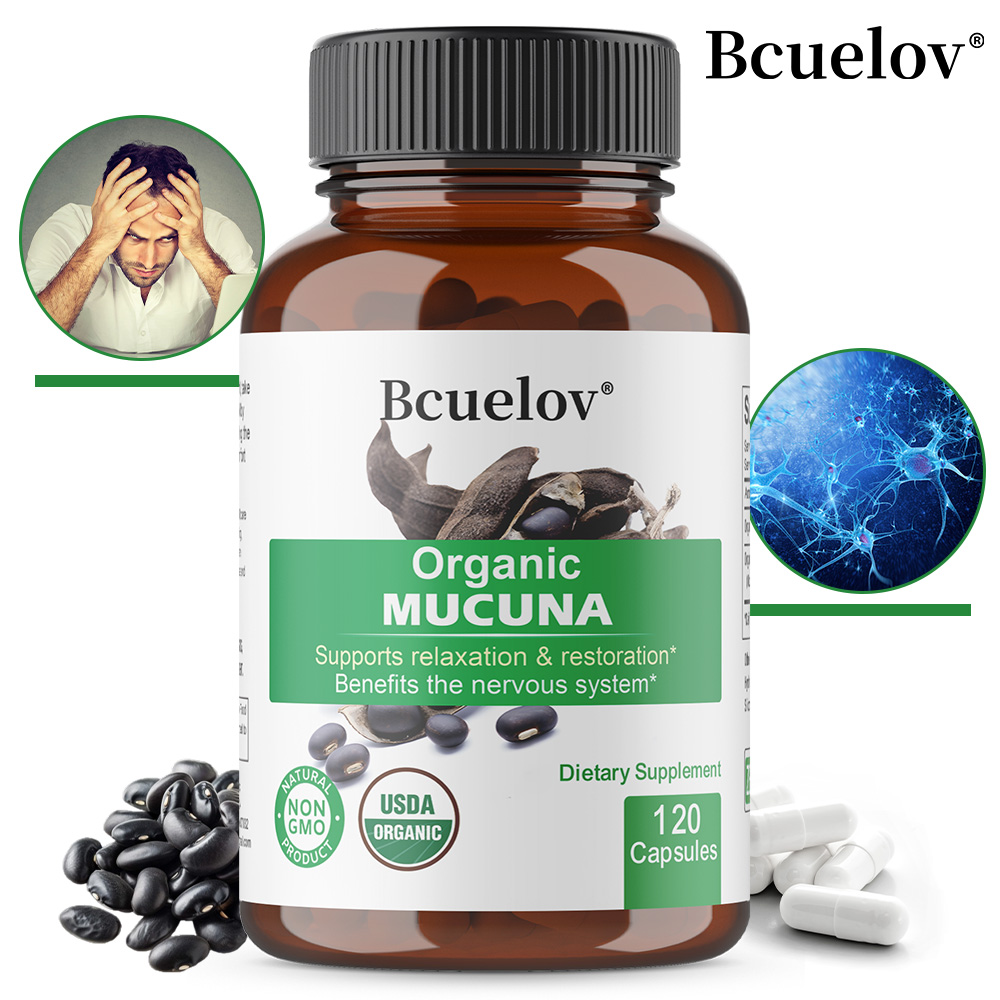 Organic Mucuna Capsules - Supp – Herbal Wellness Water recenzja i cena