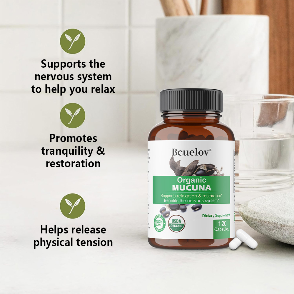 Organic Mucuna Capsules - Supp – Herbal Wellness Water recenzja i cena