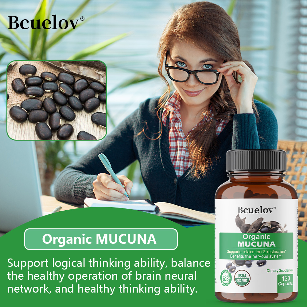 Organic Mucuna Capsules - Supp – Herbal Wellness Water recenzja i cena