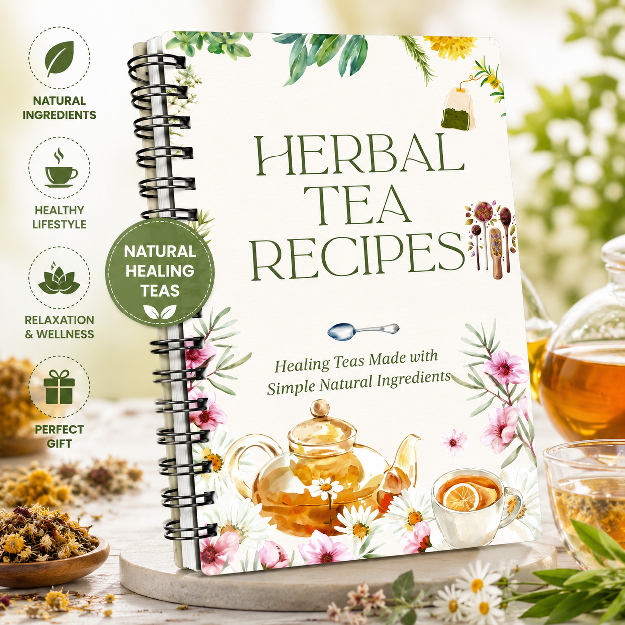 Herbal Tea Recipes Book – Natu – Wellness Herbal Tea Blends recenzja i cena