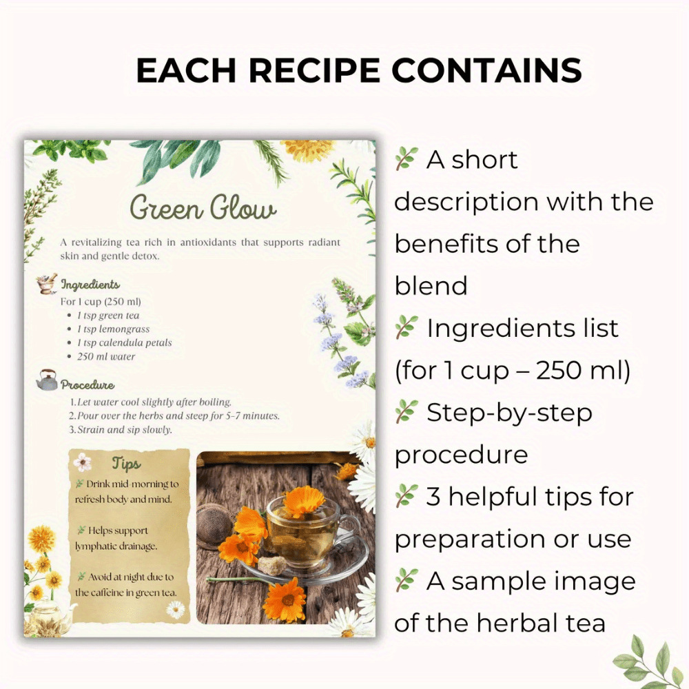 Herbal Tea Recipes Book – Natu – Wellness Herbal Tea Blends recenzja i cena