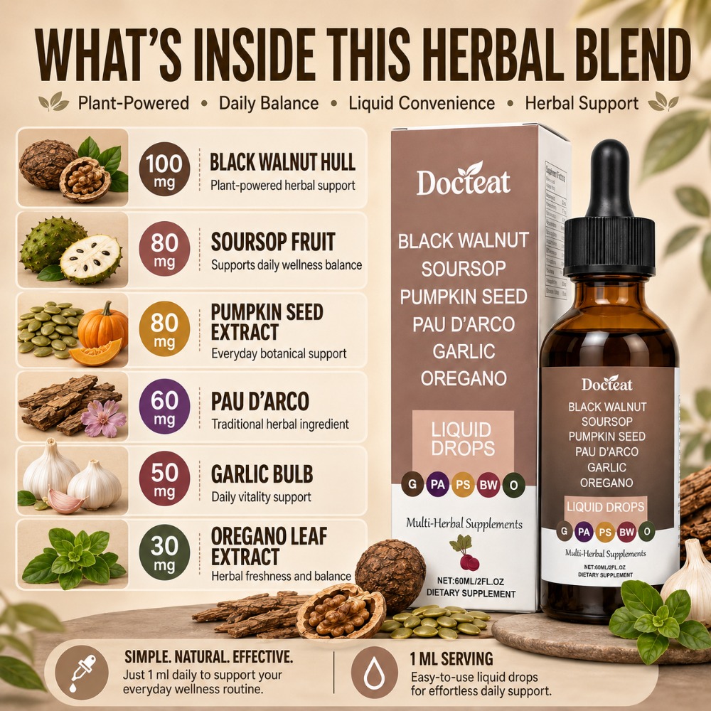 Docteat Black Walnut Soursop L – Herbal Wellness Liquid recenzja i cena