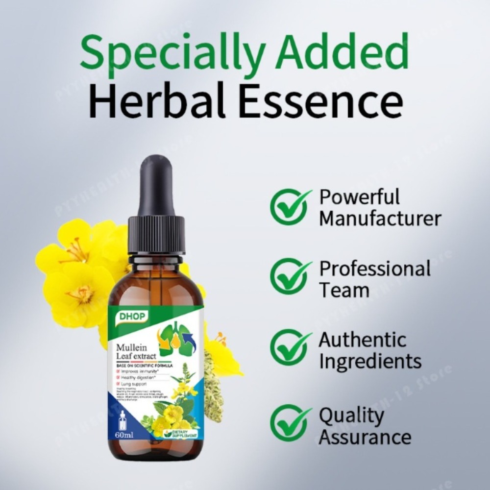 Mullein Leaf Extract Drops 60m – Herbal Wellness Liquid recenzja i cena