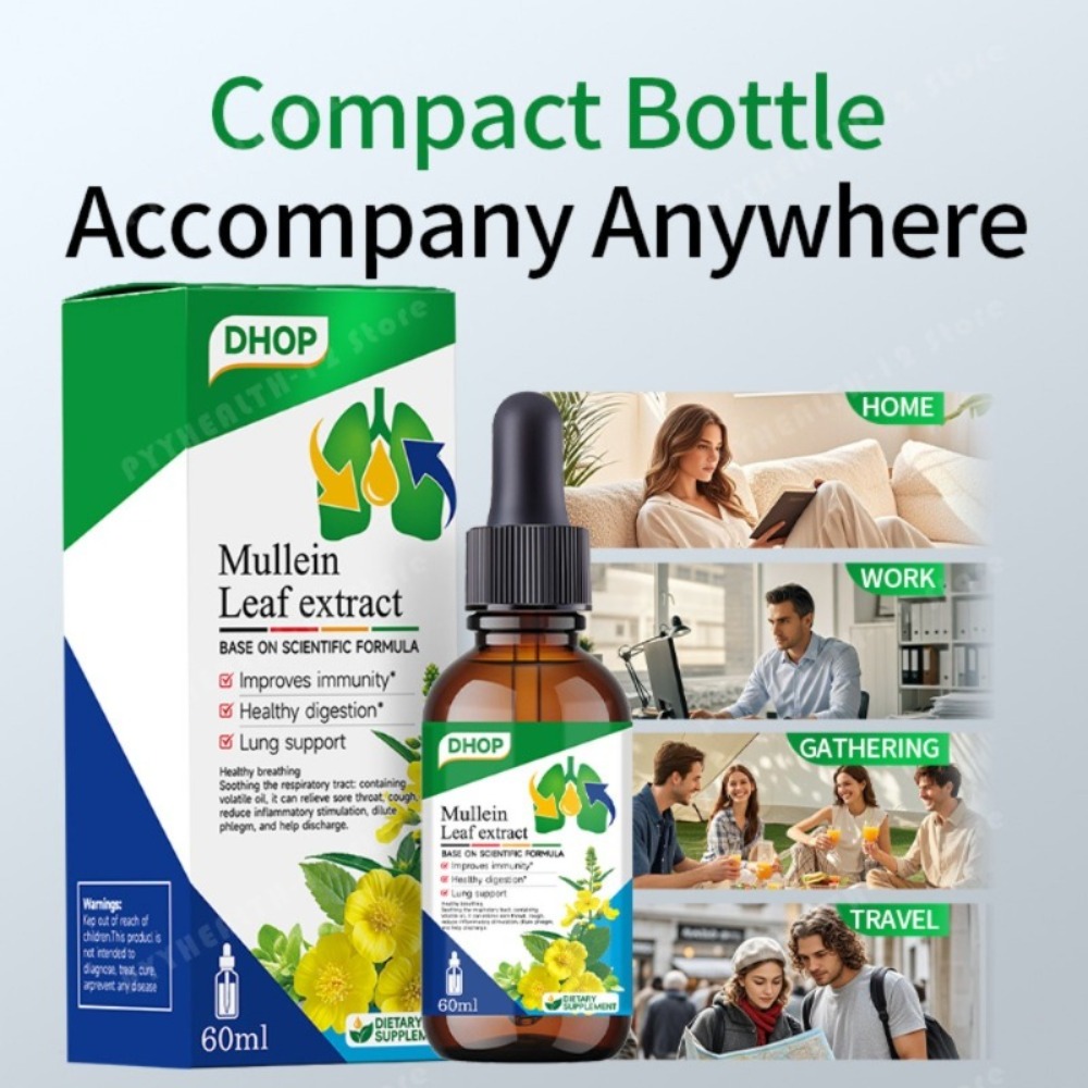 Mullein Leaf Extract Drops 60m – Herbal Wellness Liquid recenzja i cena