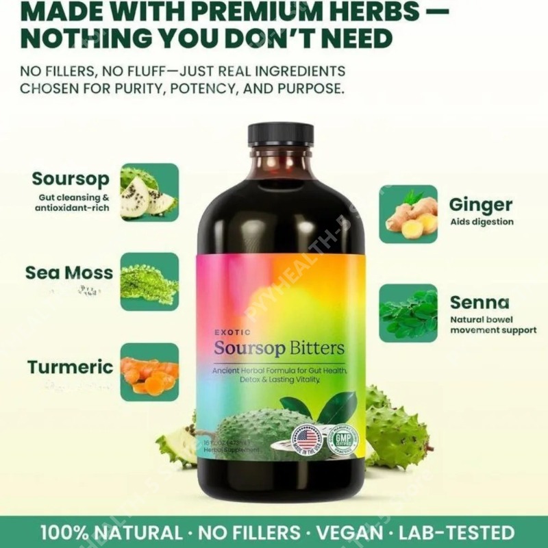 Soursop Bitters Drops Liquid O – Herbal Wellness Liquid recenzja i cena