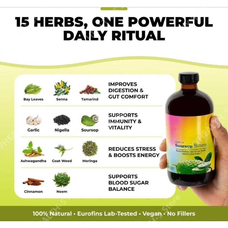 Soursop Bitters Drops Liquid O – Herbal Wellness Liquid recenzja i cena