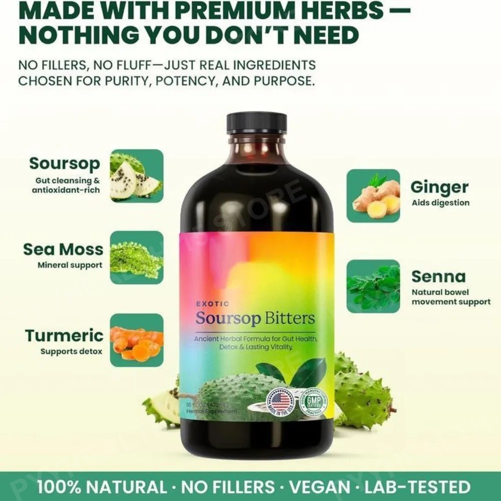 Soursop Bitters Liquid Herbal  – Herbal Wellness Liquid recenzja i cena