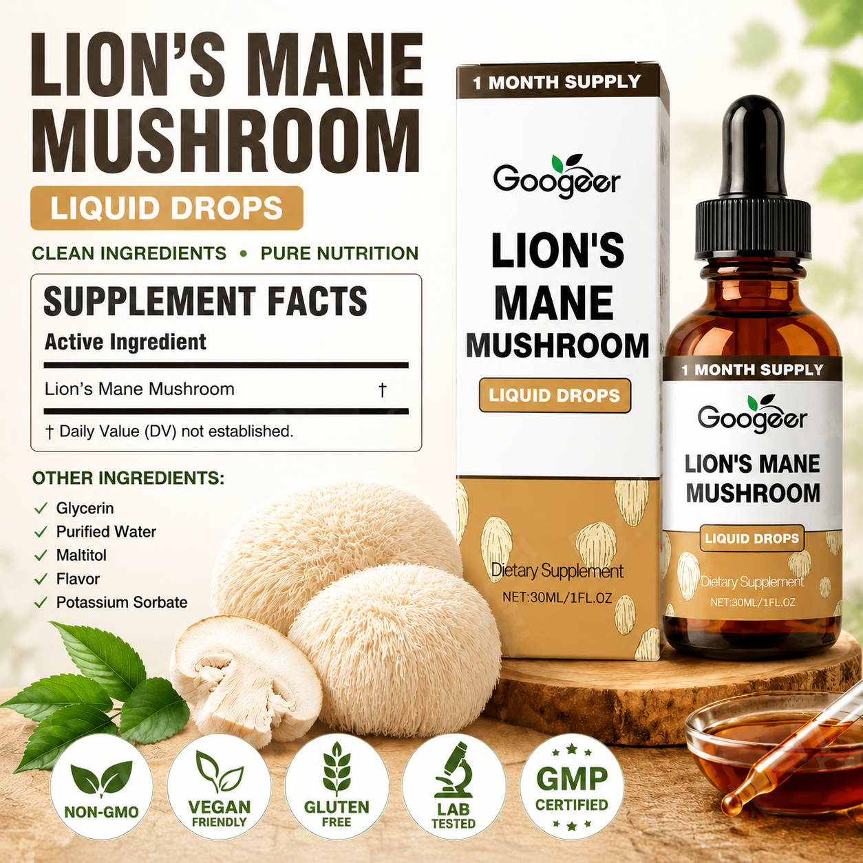 Lion's Mane Mushroom Liquid Dr – Herbal Wellness Liquid recenzja i cena