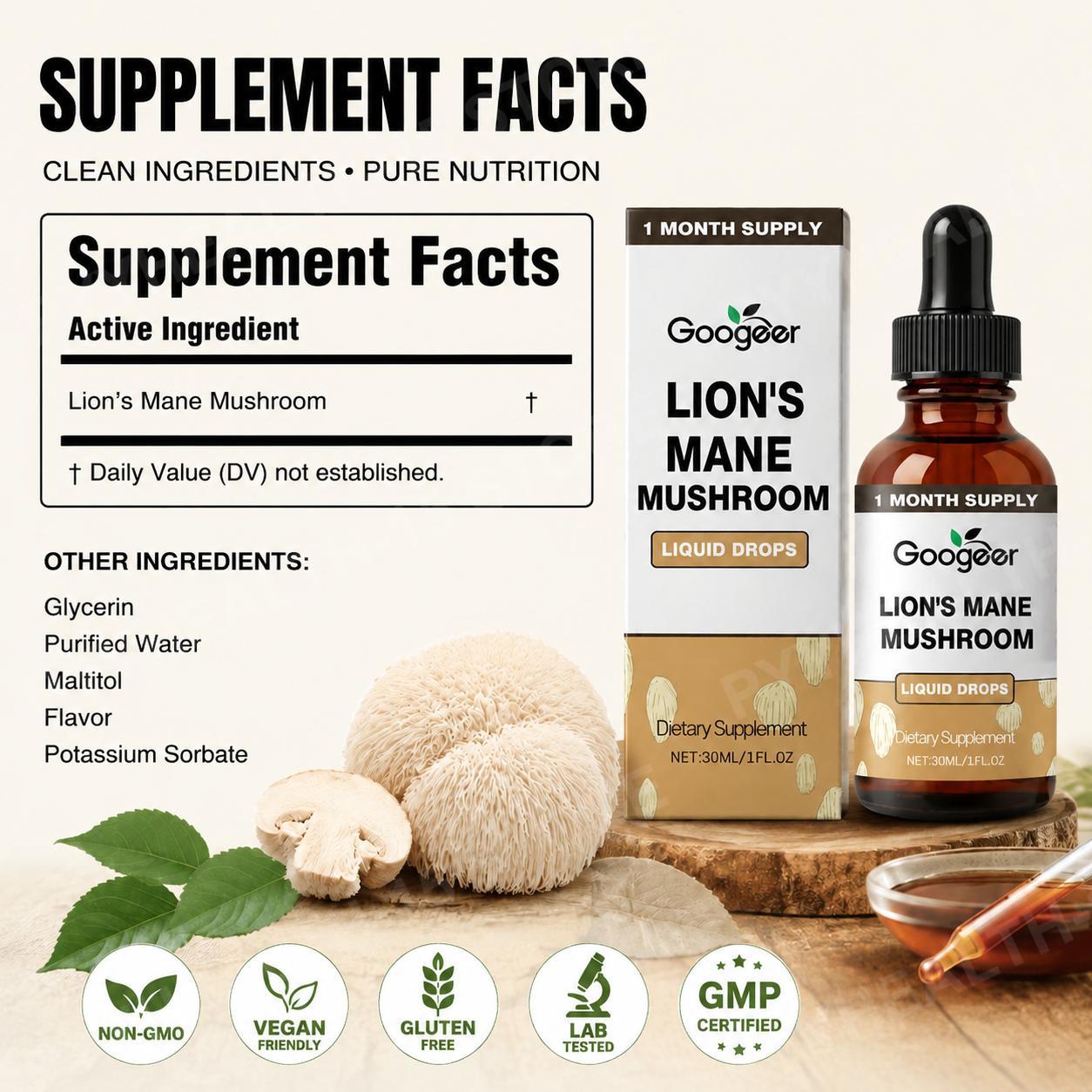 Lion's Mane Mushroom Liquid Dr – Herbal Wellness Liquid recenzja i cena