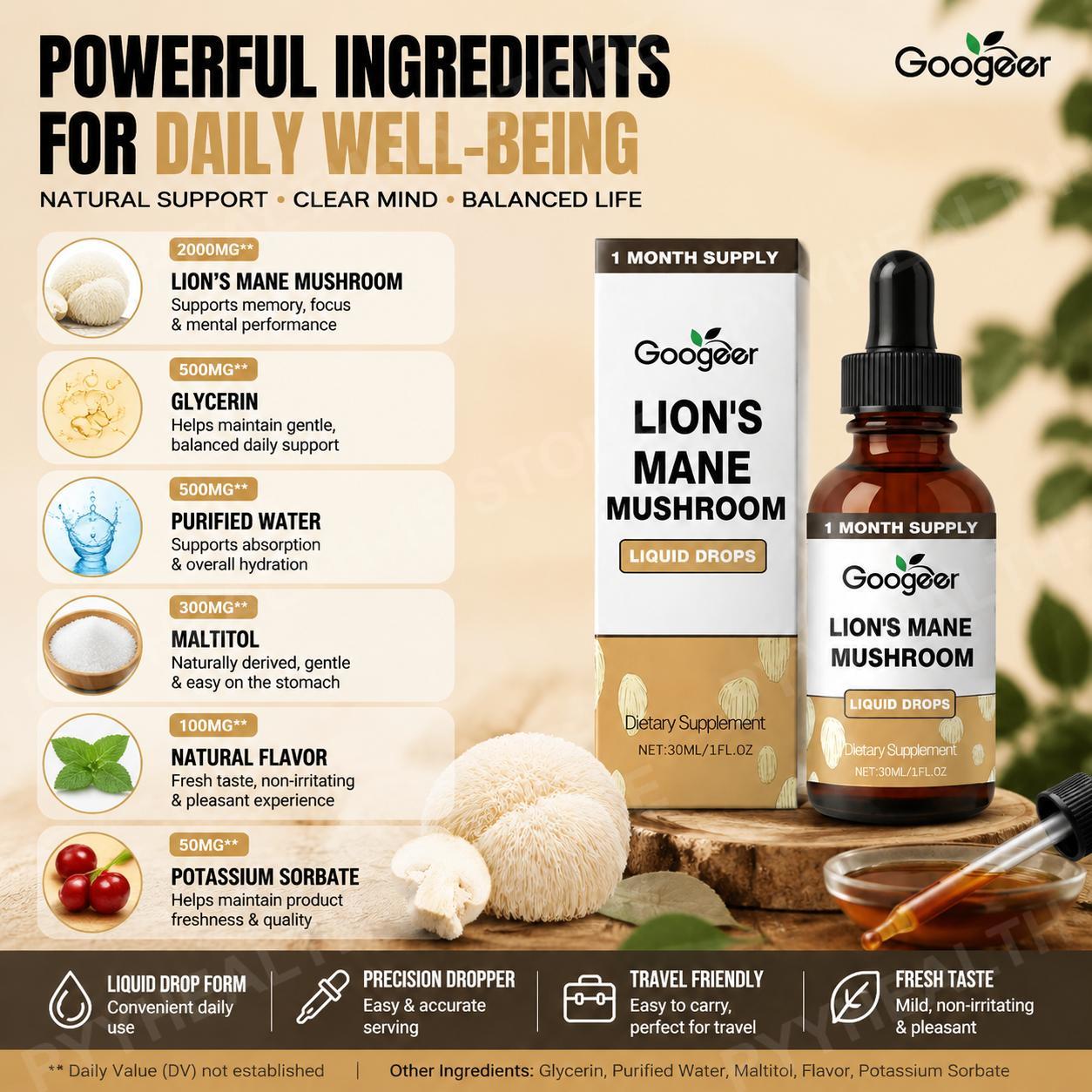 Lion's Mane Mushroom Liquid Dr – Herbal Wellness Liquid recenzja i cena