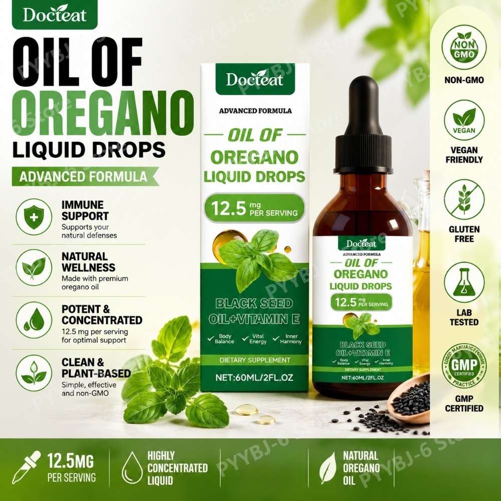 Oregano Oil Liquid Drops 60ml  – Herbal Wellness Liquid recenzja i cena